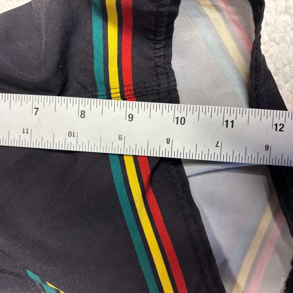 Billabong x Bob Marley Boardshort 30 Mens Black Striped Rasta Recycler Series